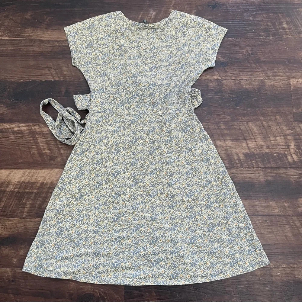 Toad & co cue wrap floral soft tie blue gold outdoor dress small - Picture 10 of 10
